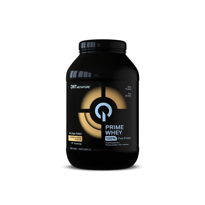 QNT | Prime Whey – Proteine din zer cu aromă de Cookies &amp; Cream | 908 g — preț și oferte