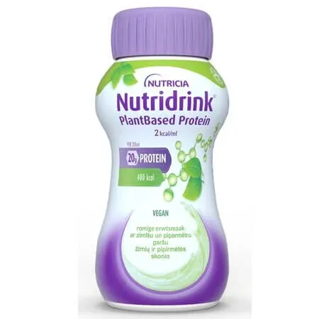 Nutridrink Protein cu aroma de mazare si menta, 4 x 200 ml, Nutricia — preț și oferte