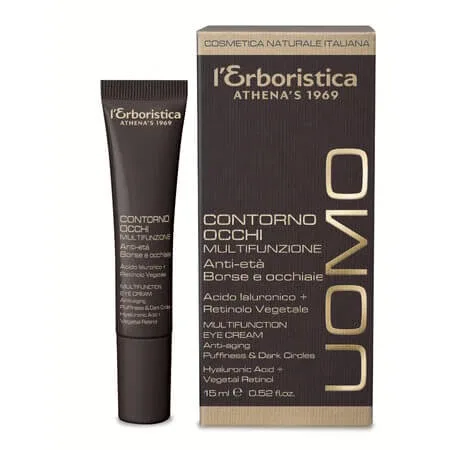 Crema contur ochi multifunctionala anti-aging pentru barbati Uomo, 15 ml, L'Erboristica — preț și oferte