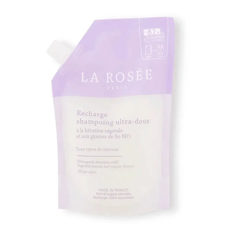LA ROSÉE Refill Șampon ultra delicat cu keratină vegetală și semințe de in 400 ml — preț și oferte