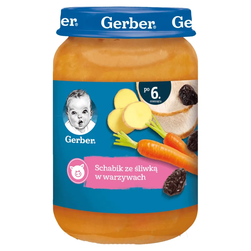 Gerber Lunch, pulpă de porc cu prune în legume, după 6 luni, 190 g — preț și oferte