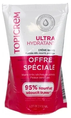 Topicrem Cremă de mâini ultra-hidratantă, set de 2 x 50 ml — preț și oferte