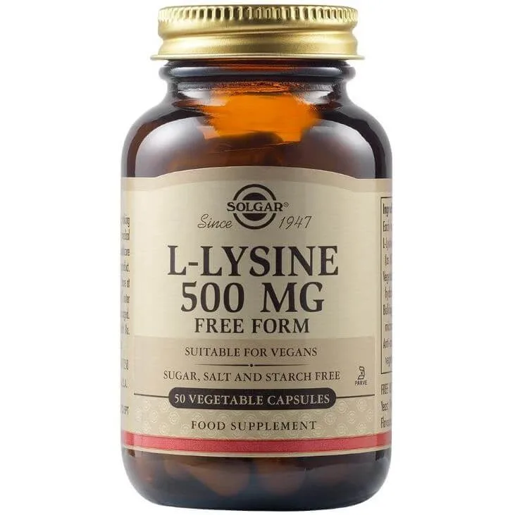 Solgar | Supliment alimentar L-lizină 500mg | 50veg.caps — preț și oferte