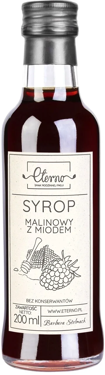 Eterno sirop aromat de zmeură cu miere 200 ml — preț și oferte