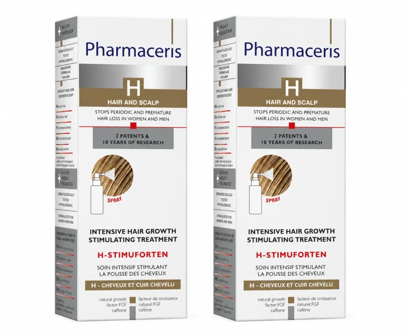 Pharmaceris H Stimuforten, tratament intensiv pentru stimularea creșterii părului, 2x125 ml — preț și oferte