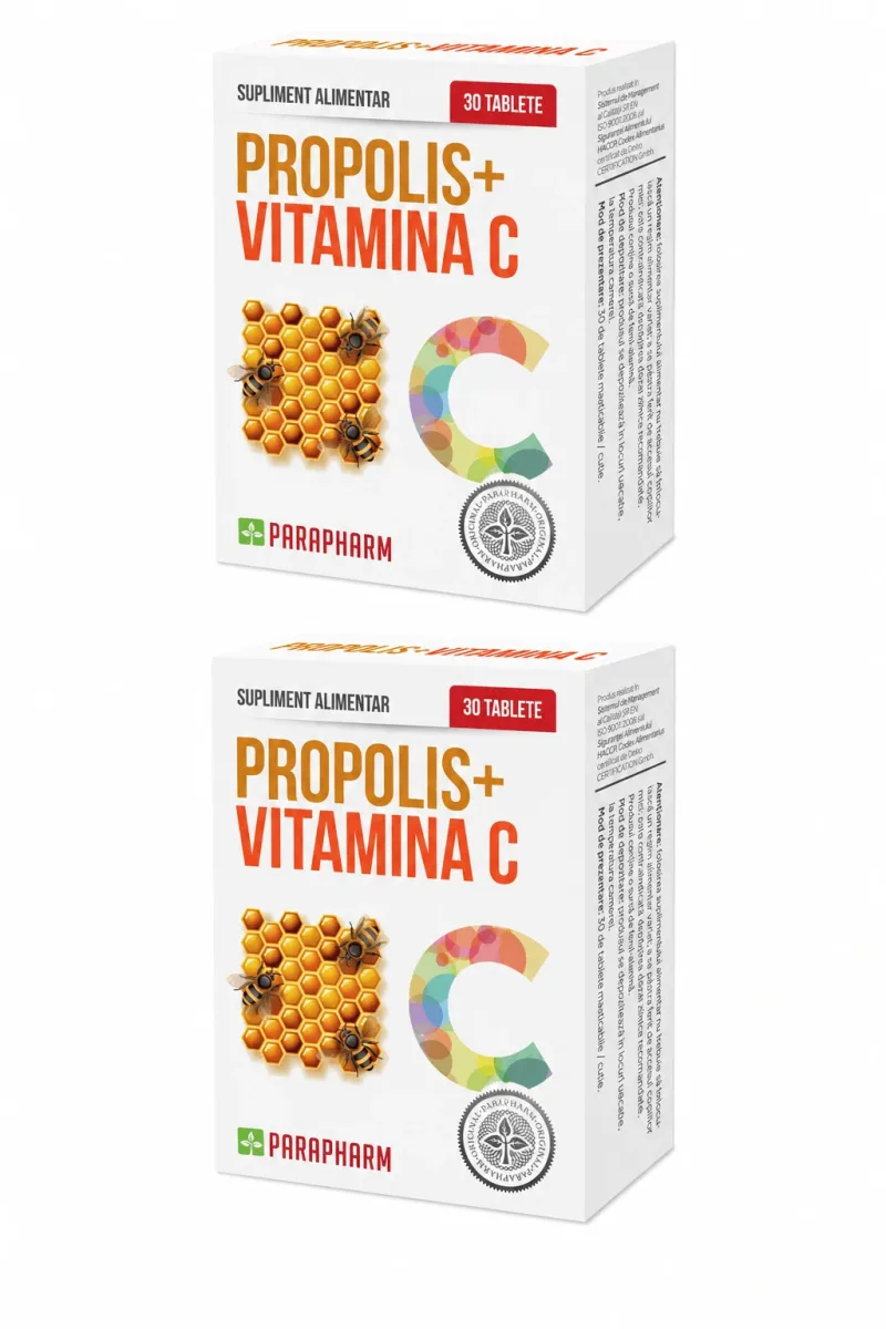 Propolis + Vitamina C, 2x30 tablete, Parapharm — preț și oferte