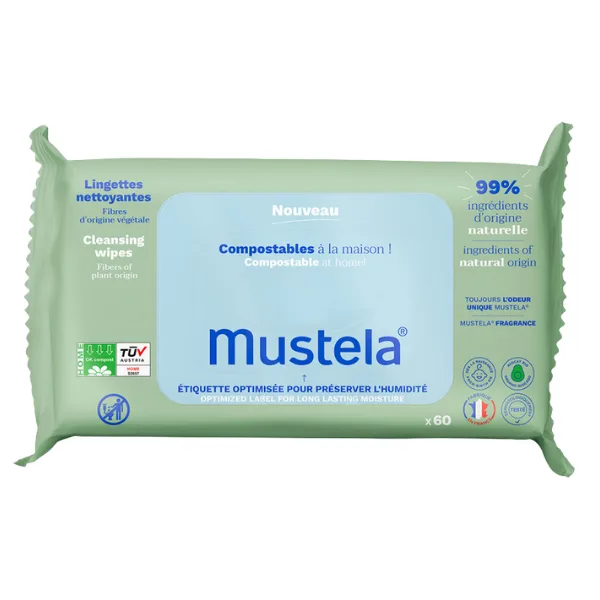 SERVETELE CURATATOARE CU APA COMPOSTABILE 60BUC MUSTELA — preț și oferte