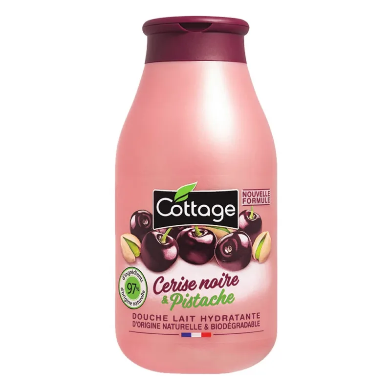 Gel de dus hidratant cu lapte si extract de cirese negre si fistic, 250 ml, Cottage — preț și oferte