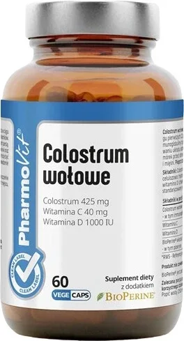 Pharmovit Colostru bovin cu vitaminele C și D3 – 60 de capsule — preț și oferte