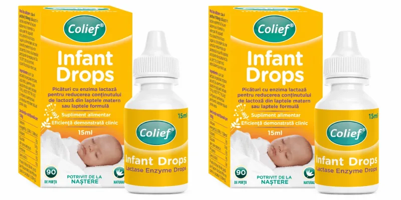 Picături cu enzima lactază Infant drops, 2x15 ml, Colief — preț și oferte