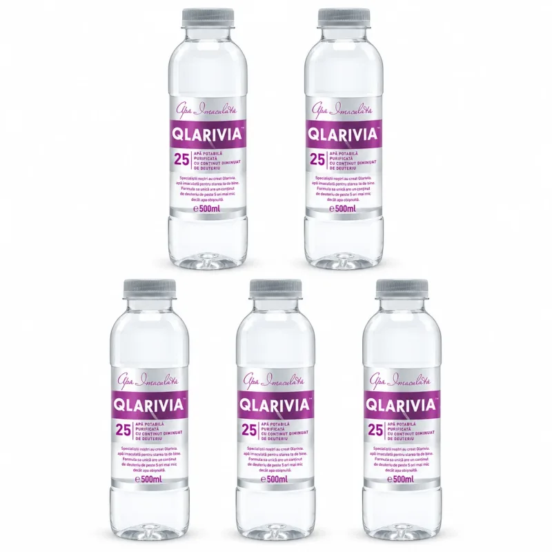 Apa cu continut redus de deuteriu Qlarivia 25 ppm, 5x500 ml, Mecro System — preț și oferte