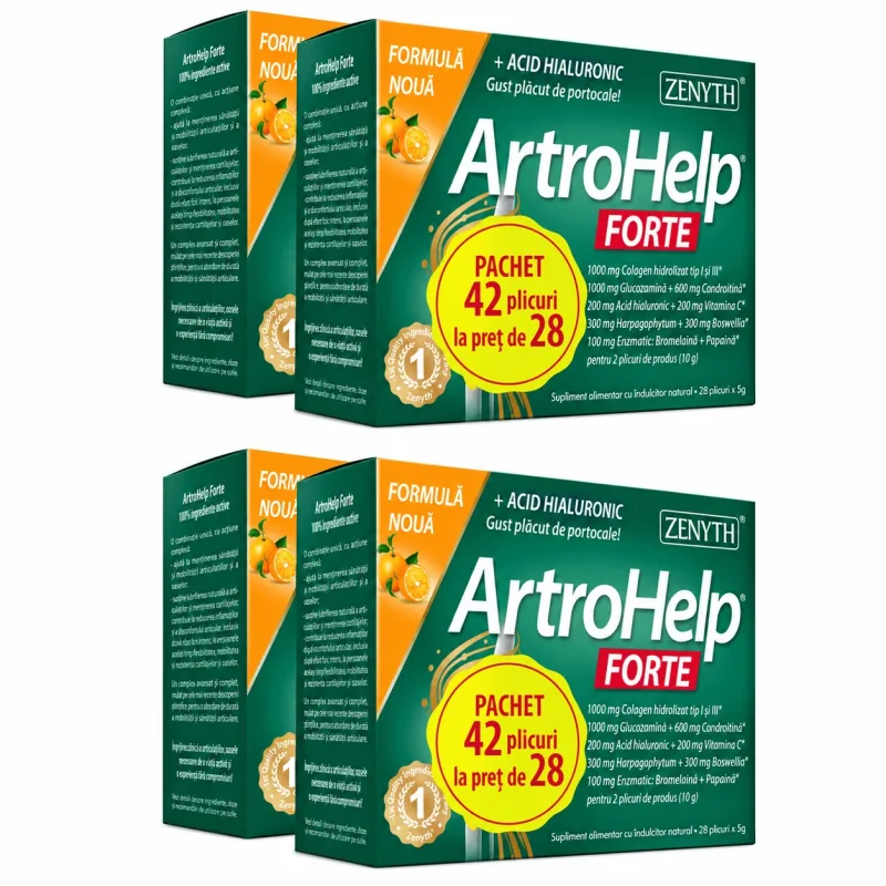 Pachet ArtroHelp Forte, 2x42 plicuri, Zenyth — preț și oferte
