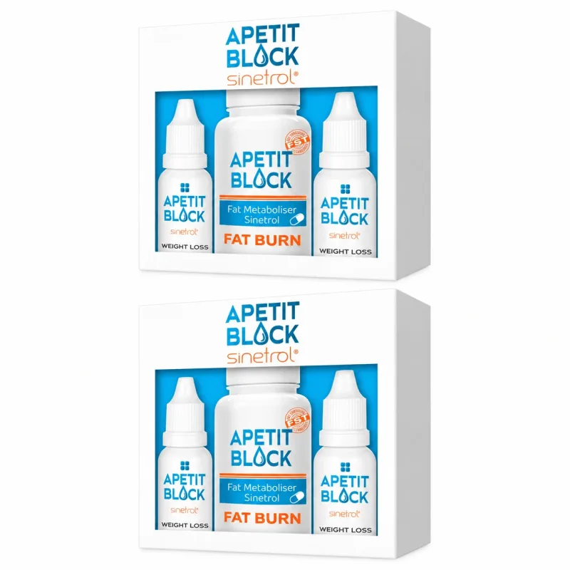 Pachet Apetit Block Sinetrol 60 capsule + 4x15 ml, Empire Expert Pharma — preț și oferte