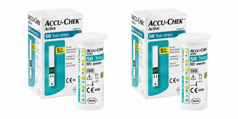 Benzi de testare Accu-Chek Active pentru glicemie, 2x50 bucăți, Roche — preț și oferte