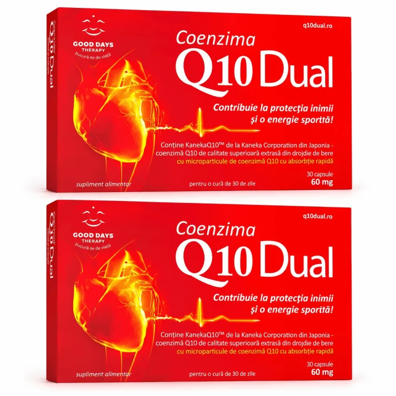 Coenzima Q10 Dual 60 mg, 2x30 capsule, Good Days Therapy — preț și oferte
