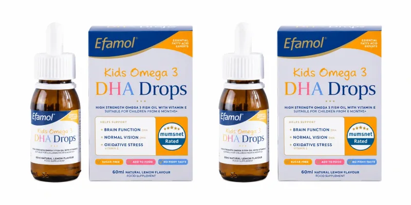 Picături Omega-3 DHA pentru copii, 2x60 ml, Efamol — preț și oferte