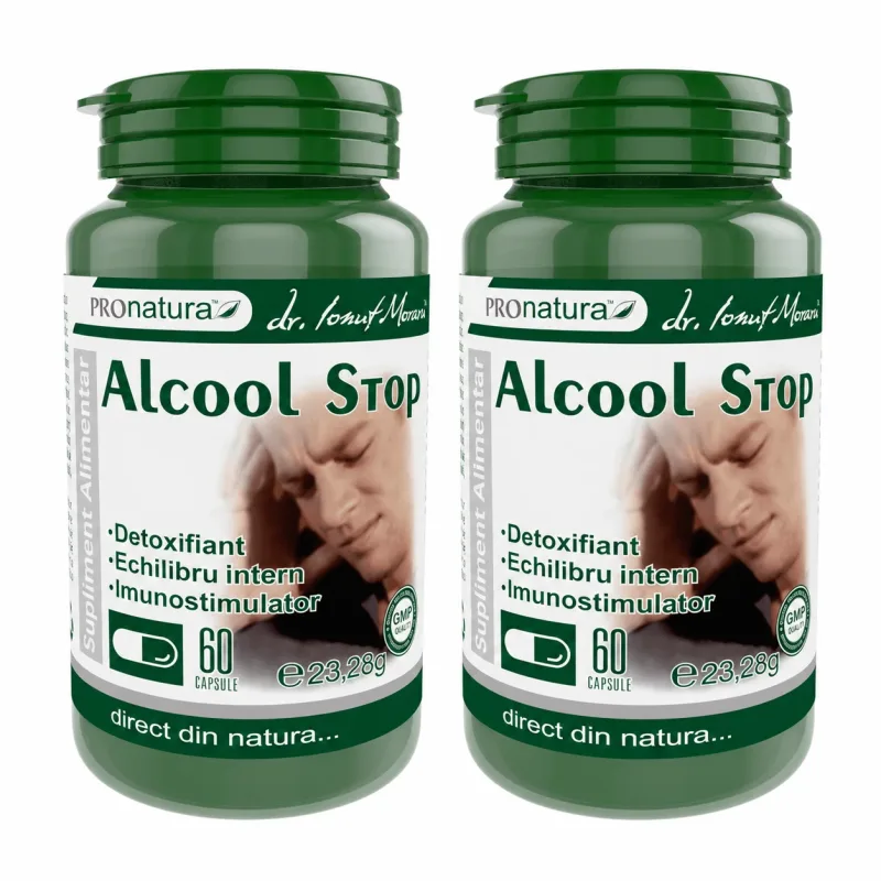 Alcool Stop, 2x60 capsule, Pro Natura — preț și oferte