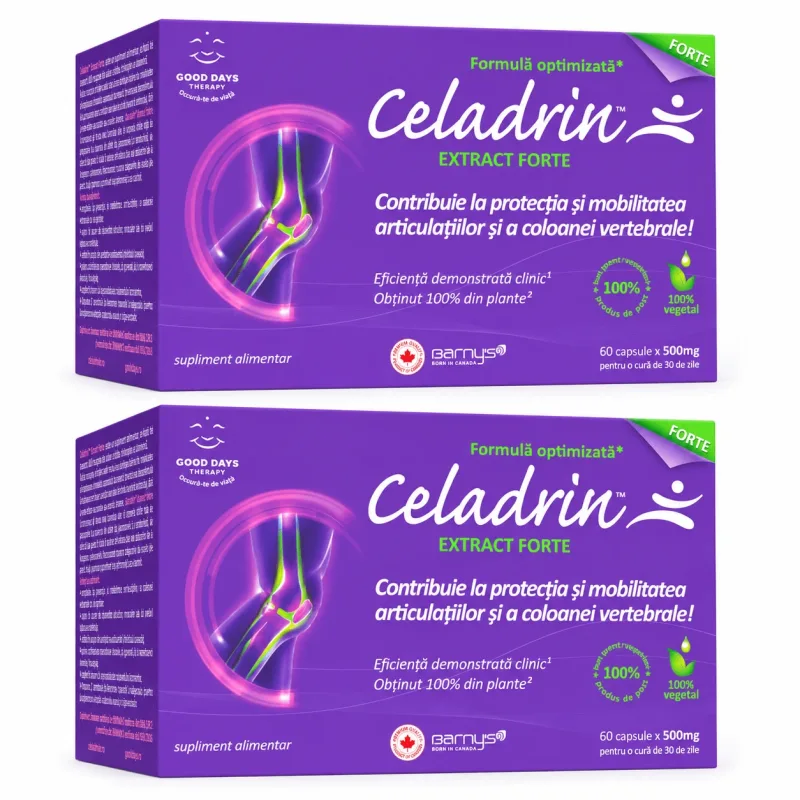 Celadrin Extract Forte 500 mg, 2x60 capsule, Good Days Therapy — preț și oferte