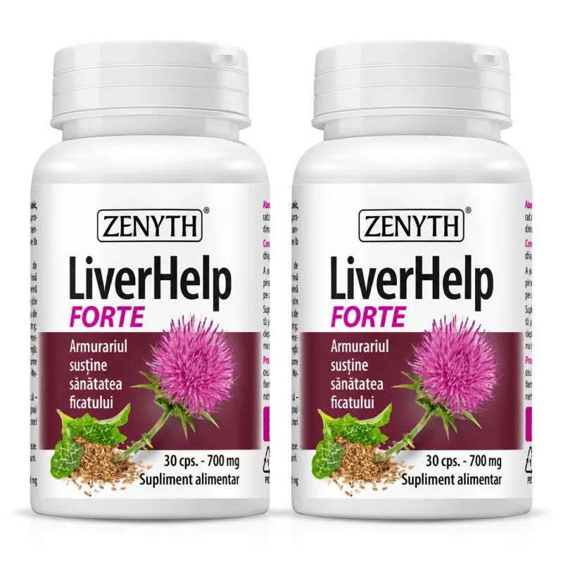 LiverHelp Forte 700 mg, 2x30 capsule, Zenyth — preț și oferte