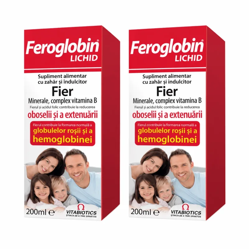 Feroglobin B12 sirop, 2x200 ml, Vitabiotics — preț și oferte