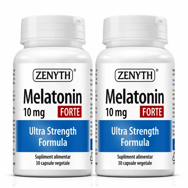 Melatonin Forte 10 mg, 2x30 capsule vegetale, Zenyth — preț și oferte