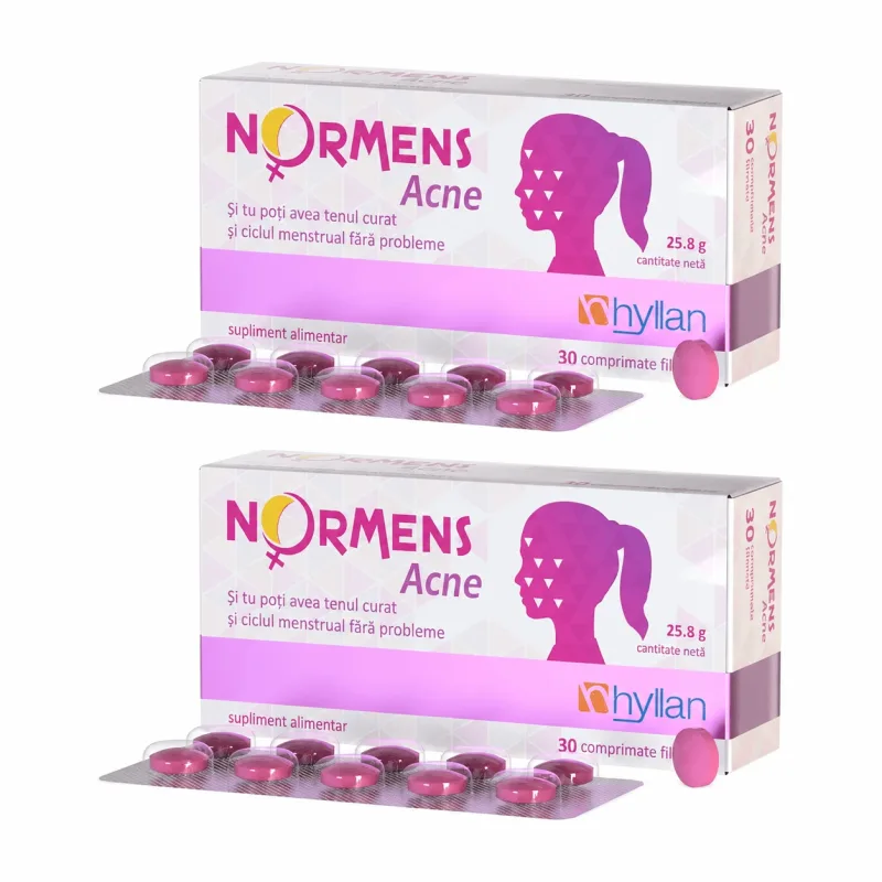 Normens Acne, 2x30 comprimate, Hyllan HYLLAN PHARMA — preț și oferte