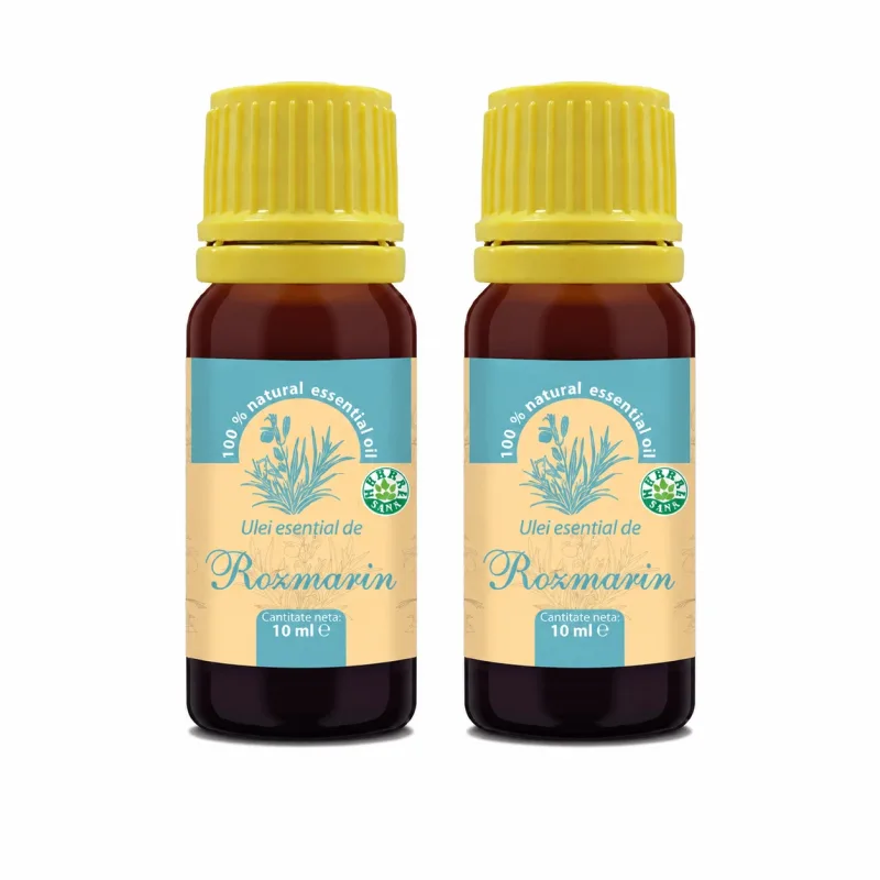 Ulei esențial de rozmarin 100% pur, 2x10 ml, Herbavit  — preț și oferte