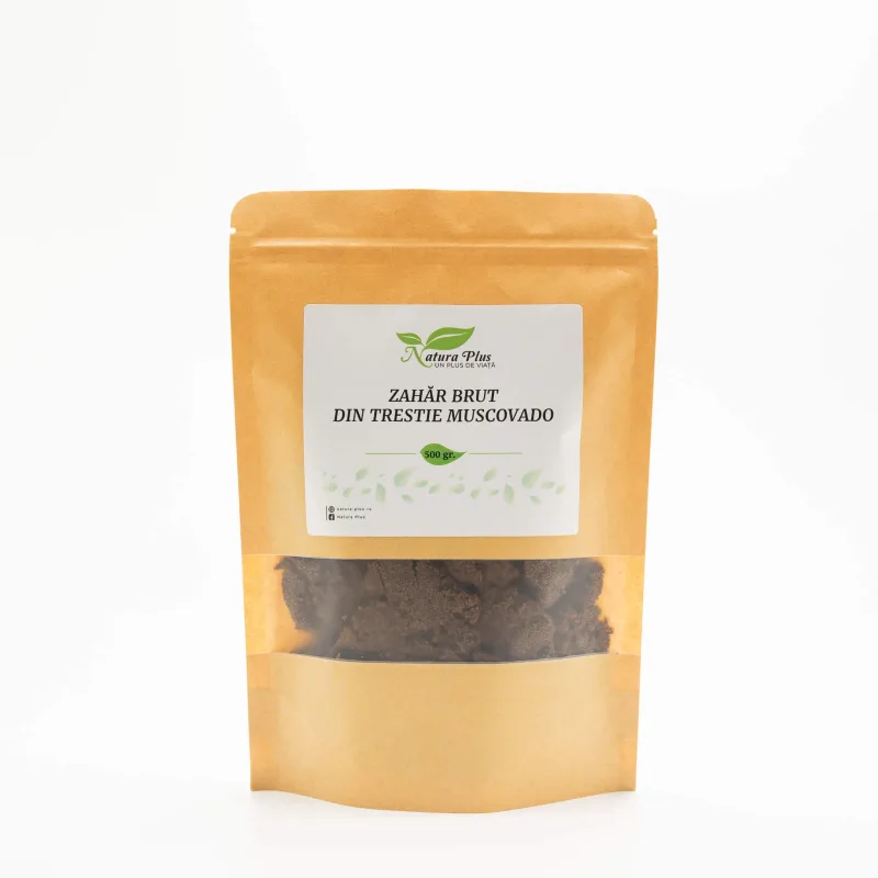 Zahar brut din trestie Muscovado, 500 g, Natura Plus — preț și oferte