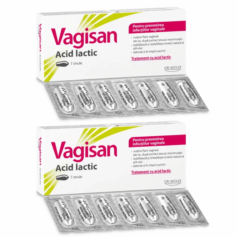 Ovule cu acid lactic Vagisan, 2x7 bucǎți, Vagisan Dr. Wolff — preț și oferte