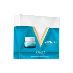 Xmas Pachet crema intens hidratanta 100H pentru tenul uscat Mineral 89, 50 ml, Vichy