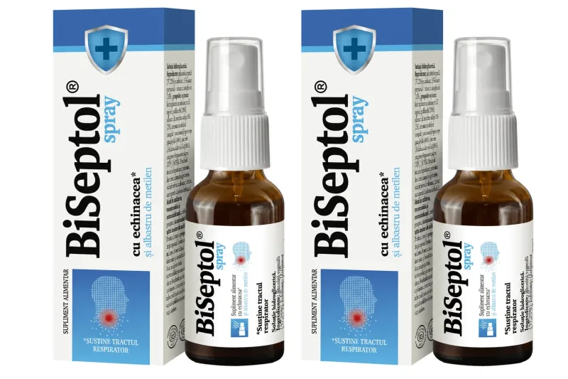 Spray cu Echinacea si Albastru de Metilen BiSeptol, 2x20 ml, Dacia Plant — preț și oferte