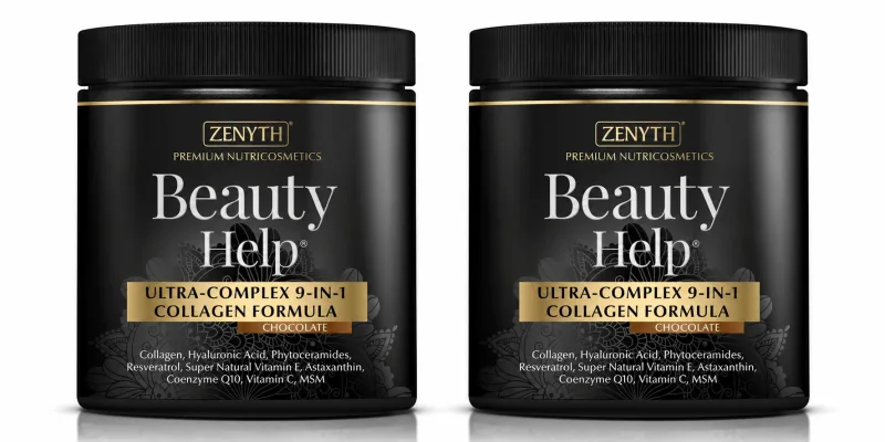 Beauty Help Ultra-Complex 9-in-1 Collagen Formula cu aroma de ciocolata, 2x300 g, Zenyth — preț și oferte