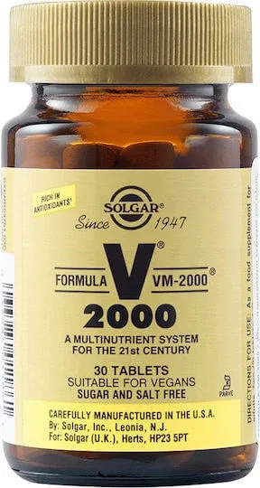 Solgar Formula VM-2000 Multivitamină pentru Energie & Întărirea Sistemului Imunitar 30 x 1 tablete — preț și oferte