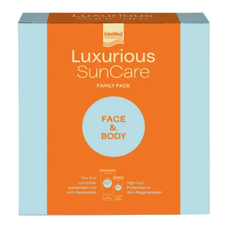 Pachet luxos de protecție solară cu cremă de față SPF50 75ml și cremă de corp SPF50 200ml — preț și oferte