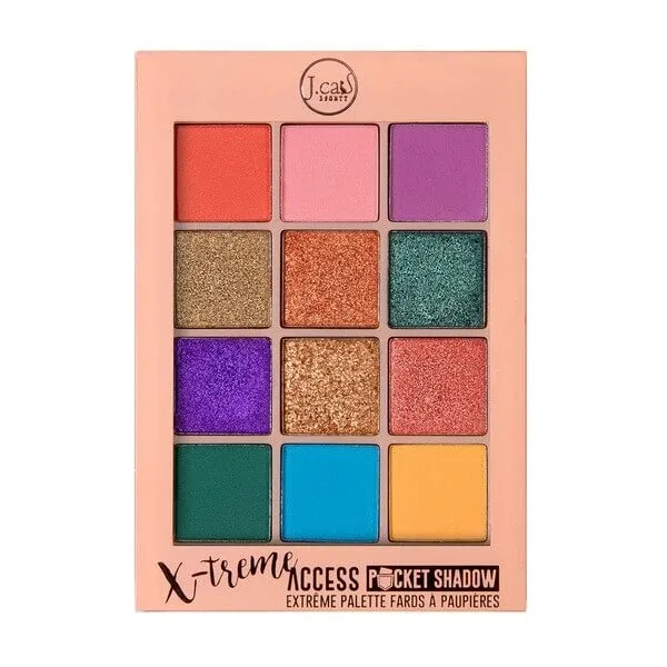 J.Cat Beauty X-Treme Access Pocket Shadow Palette 103, paletă compactă de 12 umbre, 10 g — preț și oferte