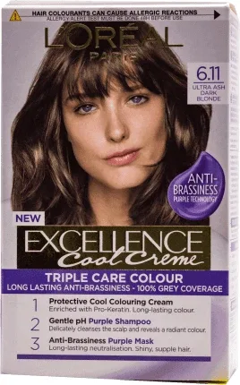 Loreal Paris  EXCELLENCE CREME Vopsea de păr permanentă cu amoniac 6.11, 1 buc — preț și oferte