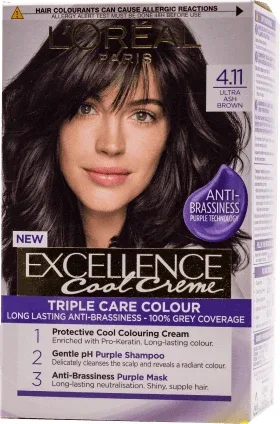 Loreal Paris  EXCELLENCE CREME Vopsea de păr permanentă cu amoniac 4.11, 1 buc — preț și oferte