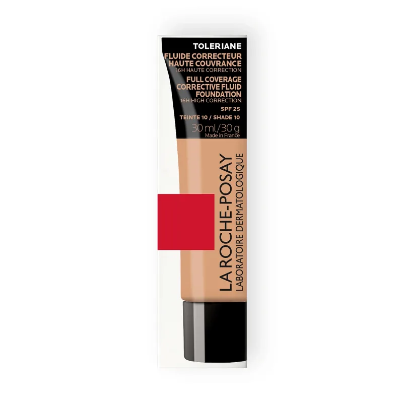 La Roche-Posay Toleriane, Fond de ten cu acoperire intensă, nuanță 10, SPF 25, 30 ml — preț și oferte