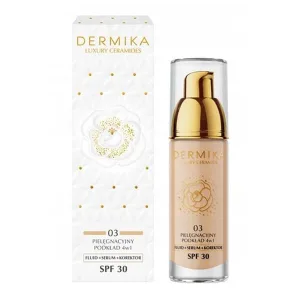 Dermika Luxury Ceramides, fond de ten 4 în 1, SPF 30, nuanța 03, 30 ml
