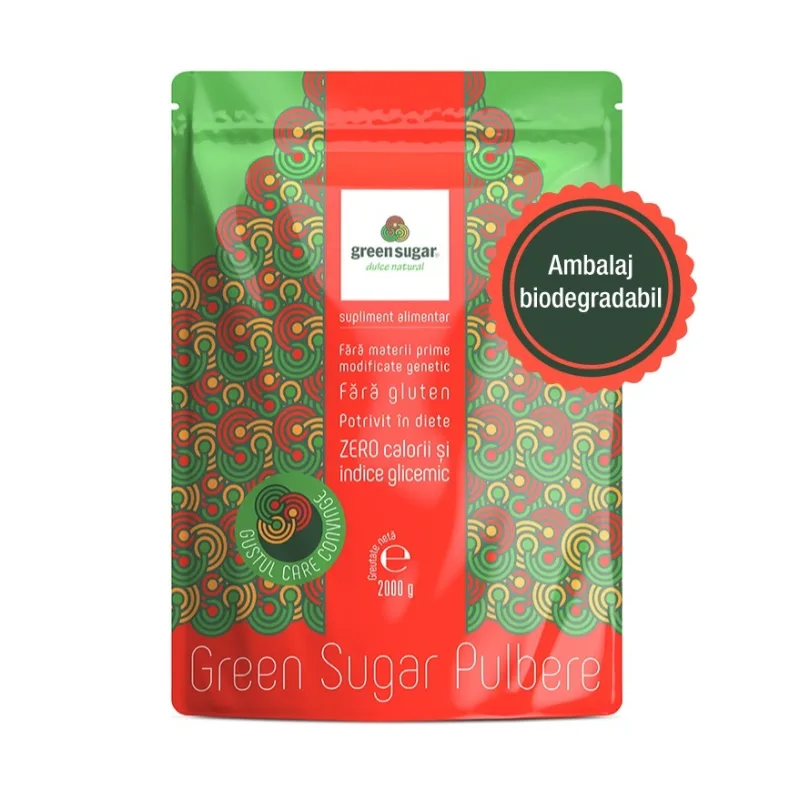 Îndulcitor pulbere Green Sugar, 2000 g, Laboratoarele Remedia — preț și oferte