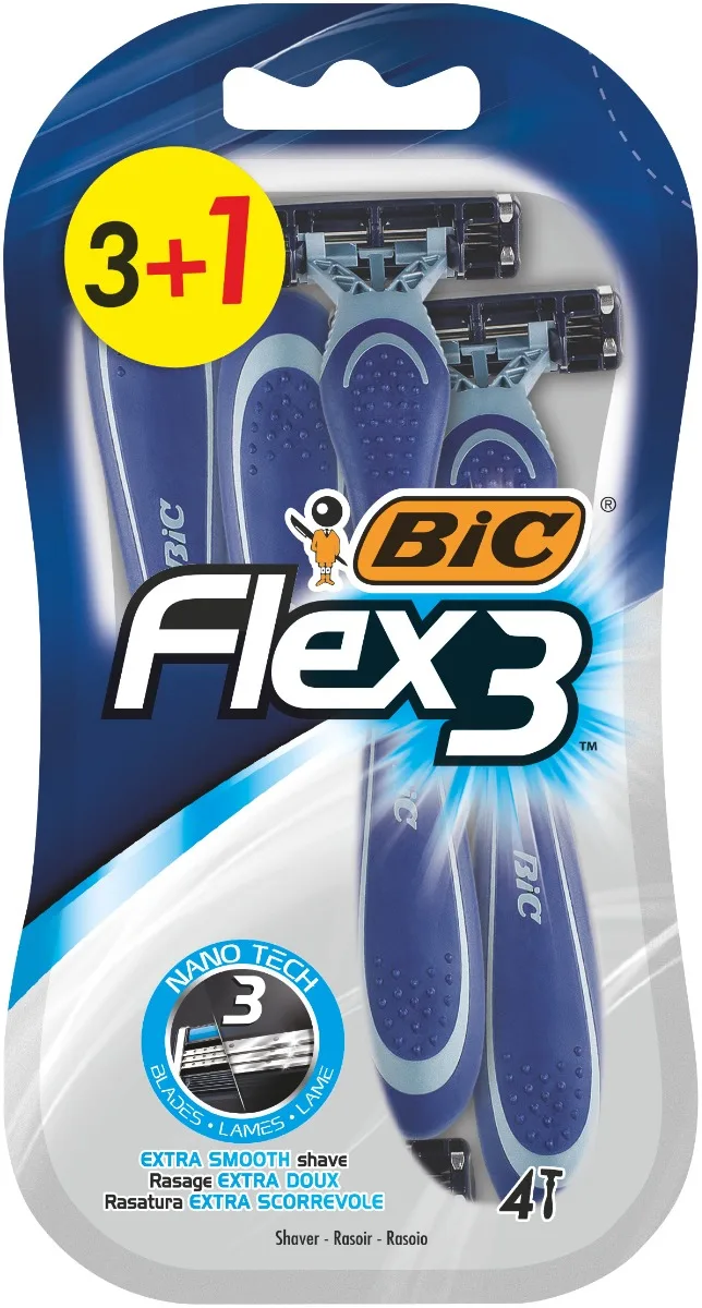 Pachet Aparat de ras Flex 3, 4 bucati, BIC — preț și oferte