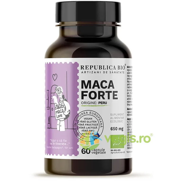 Maca Forte Ecologica/Bio 60cps REPUBLICA BIO — preț și oferte