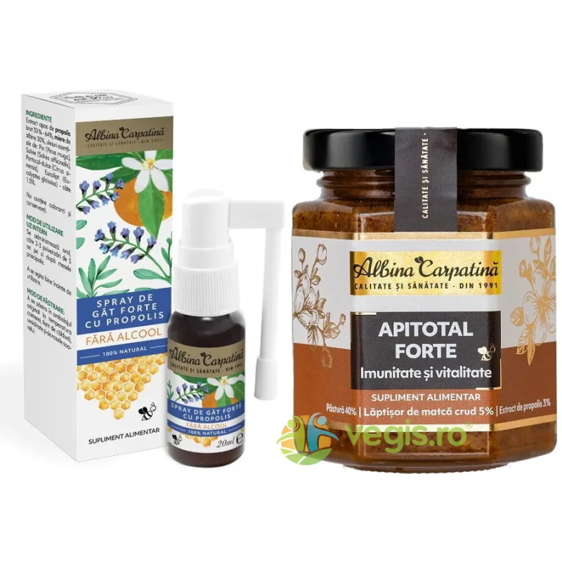 Pachet Apitotal Forte 200g + Spray Forte 20ml Albina Carpatina — preț și oferte