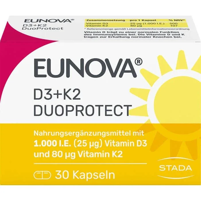EUNOVA DuoProtect D3+K2 1000 U.I./80 µg capsule 30 buc. — preț și oferte