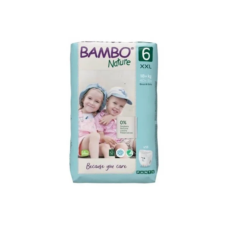 Scutece Pants Eco Friendly Nr. 6, +18 kg, 18 bucati, Bambo Nature — preț și oferte