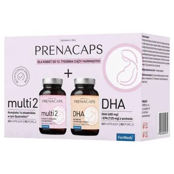 Kit ForMeds Prenacaps Multi 2, 60 capsule + DHA, 60 capsule — preț și oferte