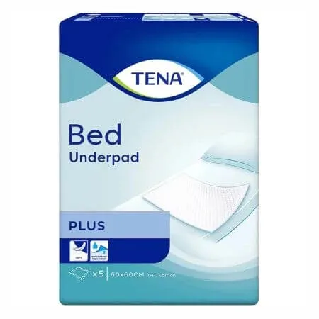 Aleze absorbante Bed Plus, 60 x 60 cm, 5 bucati, Tena — preț și oferte
