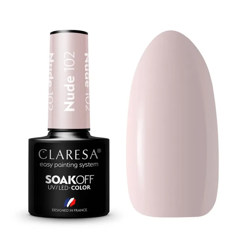 Claresa Soak Off UV/LED Nude Hybrid Varnish 102, 5g — preț și oferte