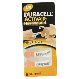 Baterii pentru aparate auditive Duracell 13, 6 buc.