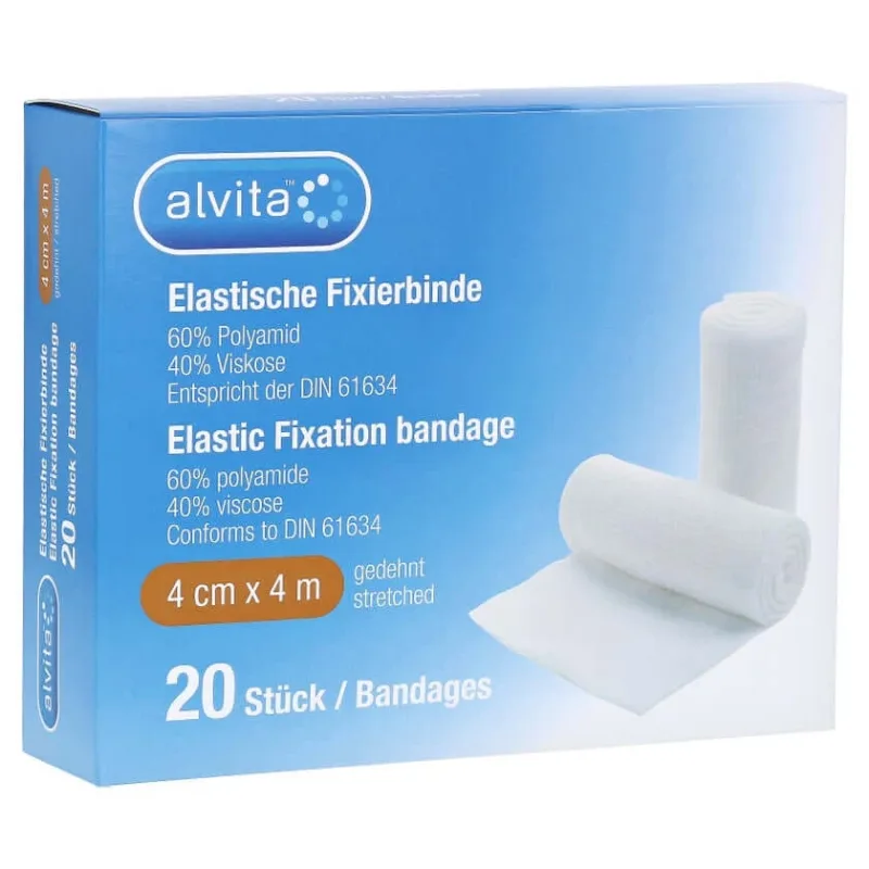 Bandaj elastic de fixare Alvita 4 cmx4 m 20 buc — preț și oferte